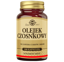 Solgar Olejek czosnkowy suplement diety 100 kapsułek