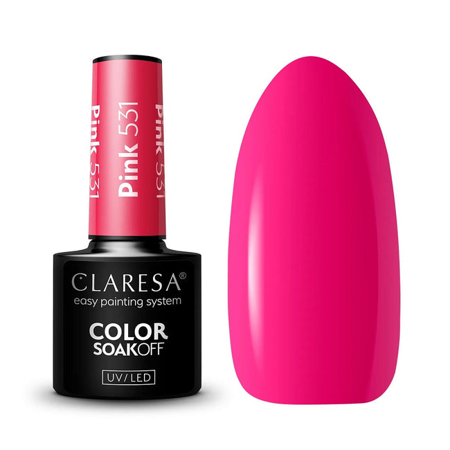 Claresa Color Soak Off UV/LED Pink lakier hybrydowy