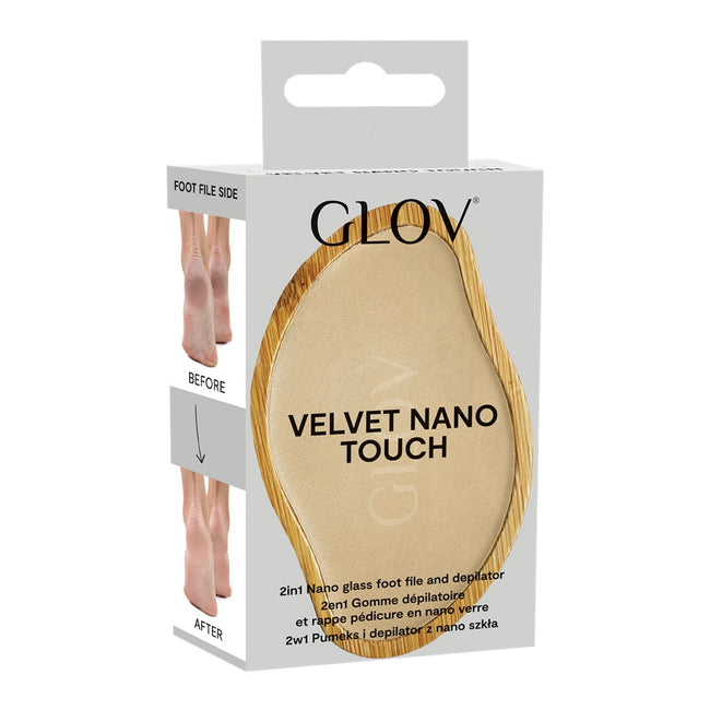 Glov Velvet Nano Touch 2w1 pumeks i depilator z nano szkła Wood