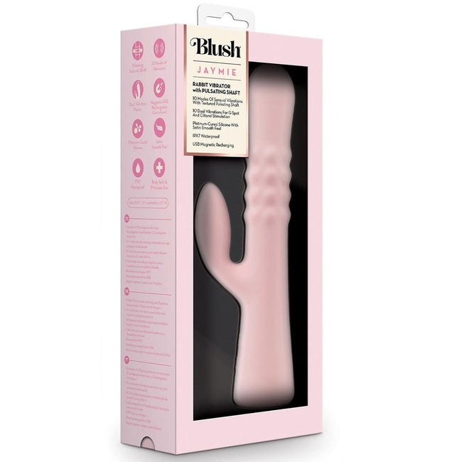 Blush Jaymie wibrator króliczek z pulsującym trzonem Pink