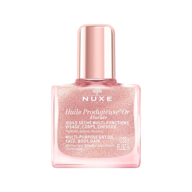 Nuxe Ready Go Glow zestaw suchy olejek regenerujący 10ml + nawilżające serum powiększające usta 8ml + gumka do włosów