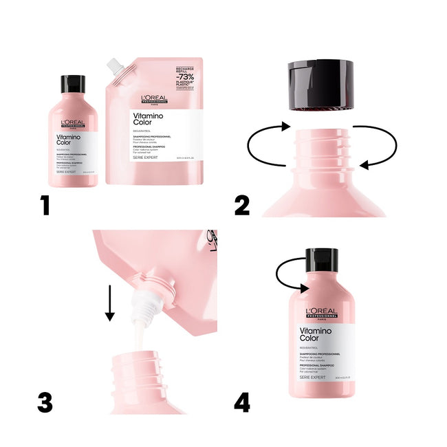 L'Oreal Professionnel Serie Expert Vitamino Color szampon do włosów koloryzowanych refill 500ml