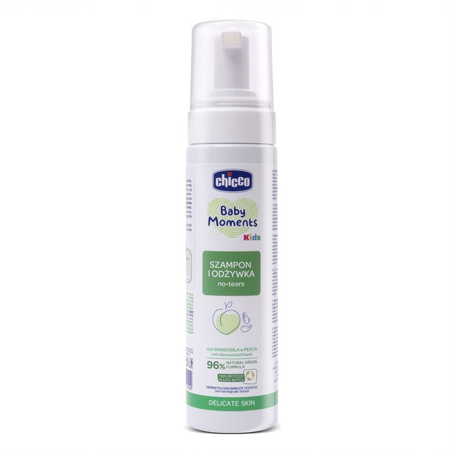 Chicco Baby Moments Kids szampon i odżywka dla skóry delikatnej 0m+ 150ml