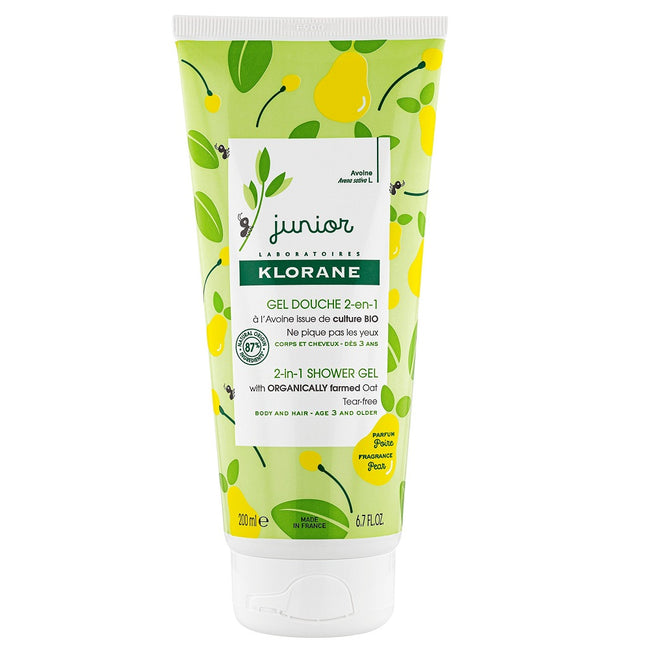 Klorane Junior 2-in-1 Shower Gel żel pod prysznic do ciała i włosów Gruszka 200ml