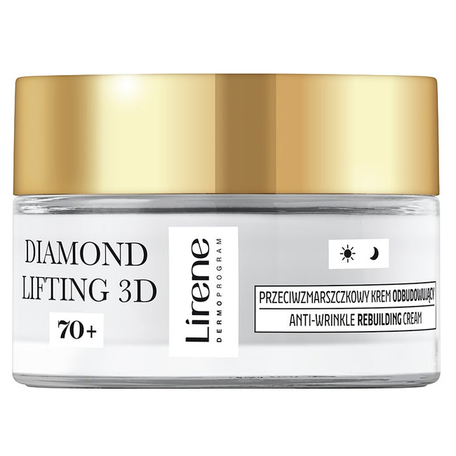 Lirene Diamentowy Lifting 3D przeciwzmarszczkowy krem odbudowujący 70+ 50ml