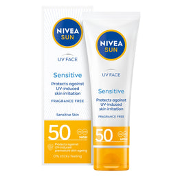 Nivea Sun Sensitive krem ochronny do twarzy dla skóry wrażliwej SPF50 50ml