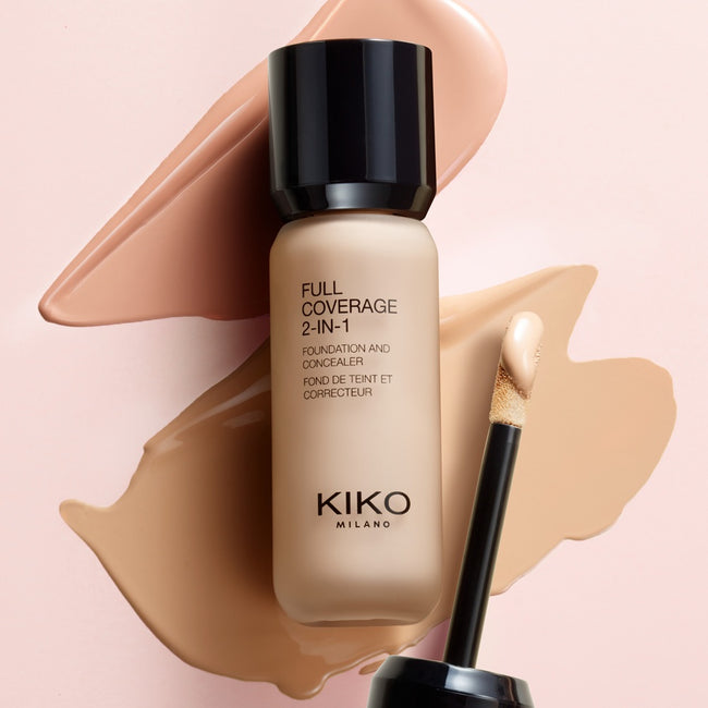 KIKO Milano Full Coverage 2-In-1 Foundation & Concealer mocno kryjący podkład i korektor 2 w 1 WB60 Warm Beige 25ml