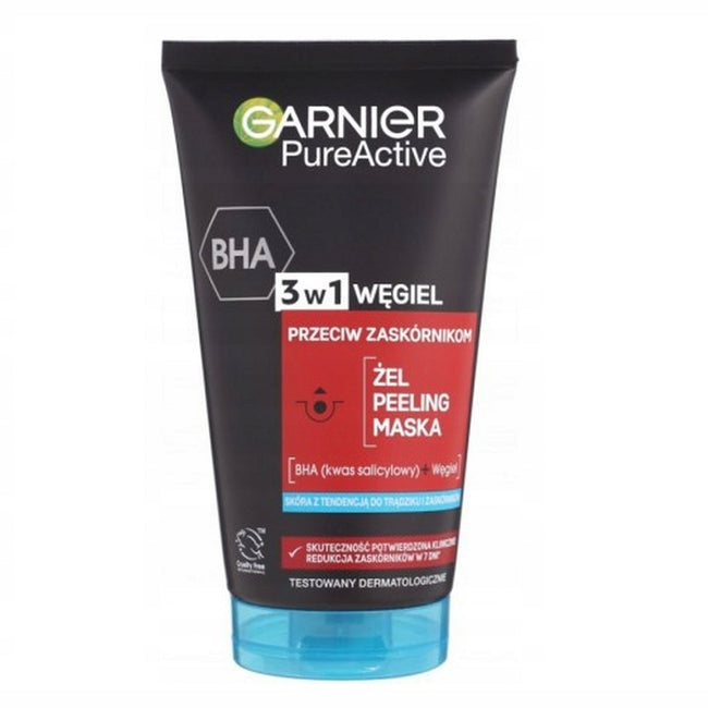 Garnier Czysta Skóra Aktywny Węgiel żel myjący do twarzy 3w1 150ml