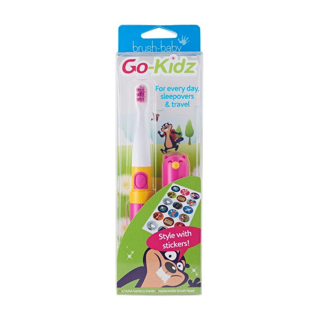 Brush-Baby Go-Kidz podróżna szczoteczka soniczna dla dzieci 3+ lat Blue/Pink