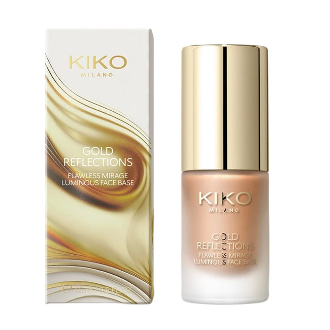 KIKO Milano Gold Reflections Flawless Mirage Luminous Face Base nawilżająco-rozświetlająca baza pod makijaż 02 Sun-Kissed Bronze 15ml