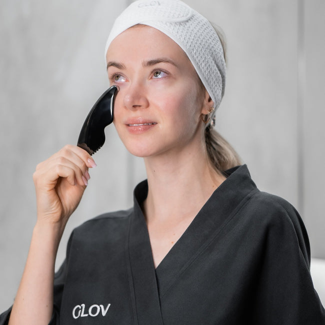 Glov Face Trainer nowoczesny masażer Gua Sha Black