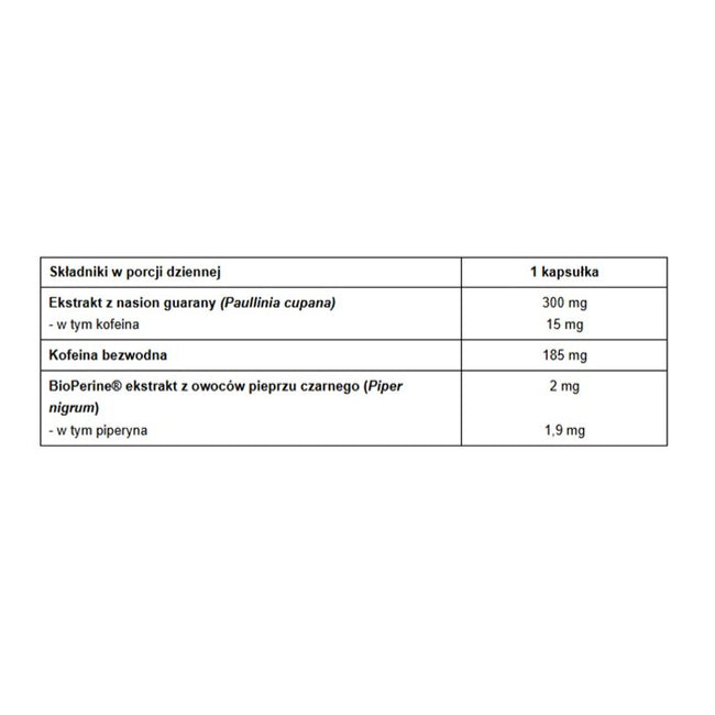 Pharmovit Kofeina + Guarana suplement diety 60 kapsułek
