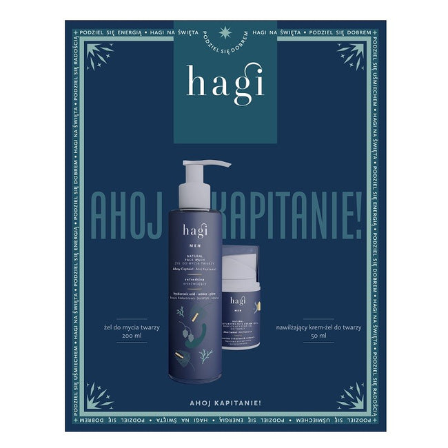 Hagi Ahoj Kapitanie! zestaw żel do mycia twarzy 200ml + krem-żel nawilżający do twarzy 50ml