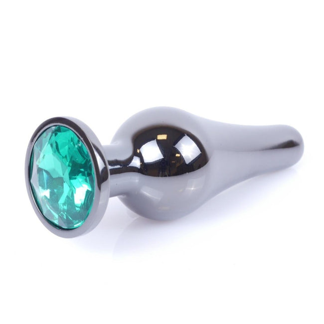 MyLove Butt Plug Collection Jewellery Dark Silver metalowy korek analny Green