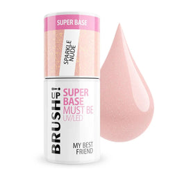 BrushUp! Super Base baza hybrydowa do paznokci Sparkle Nude 5g