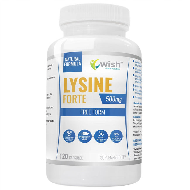 WISH Pharmaceutical Lysine Forte 500mg suplement diety 120 kapsułek