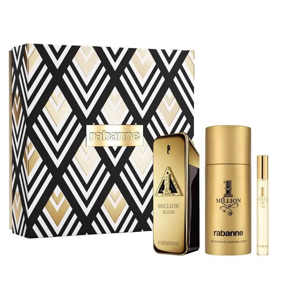 paco rabanne 1 million elixir ekstrakt perfum 100 ml   zestaw  