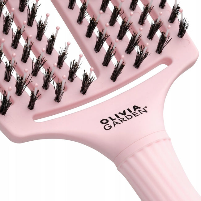 Olivia Garden Fingerbrush Combo szczotka do włosów Pastel Pink Large