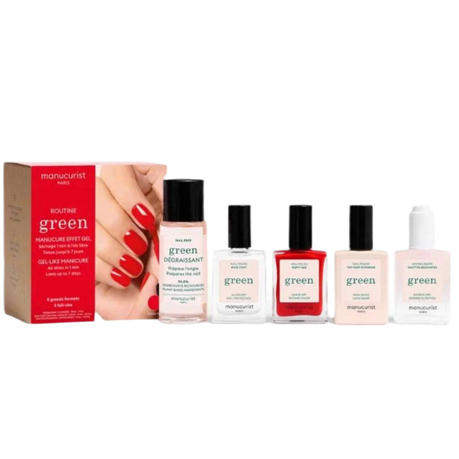 Manucurist Routine Green™ Manicure System zestaw upominkowy do manicure Poppy Red