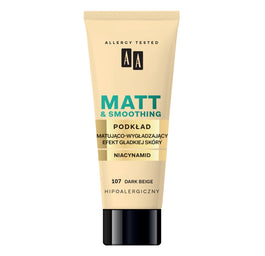 AA Make Up Matt podkład matująco-wygładzający 107 Dark Beige 30ml