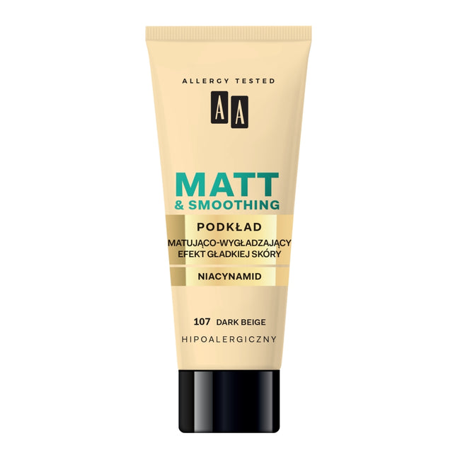 AA Make Up Matt podkład matująco-wygładzający 107 Dark Beige 30ml