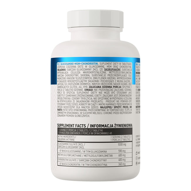 OstroVit Glukozamina + MSM + Chondroityna suplement diety 90 tabletek