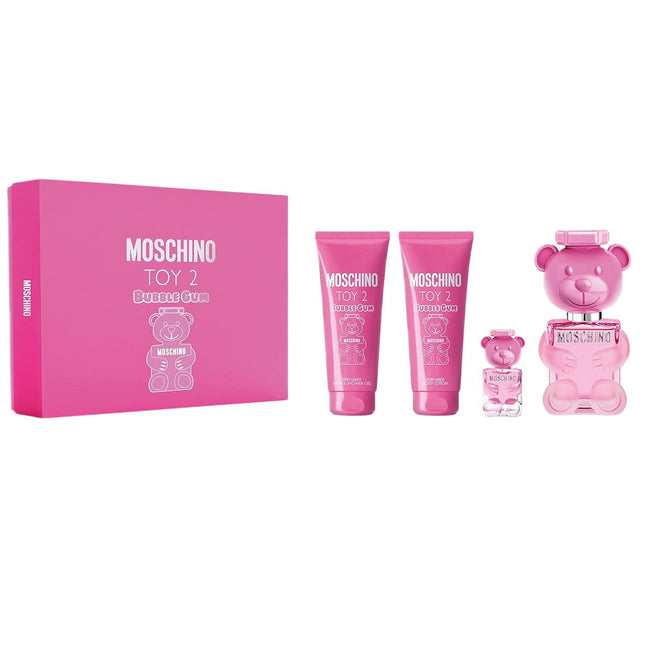 Moschino Toy 2 Bubble Gum zestaw woda toaletowa spray 100ml + balsam do ciała 100ml + żel pod prysznic 100ml + woda toaletowa spray 5ml