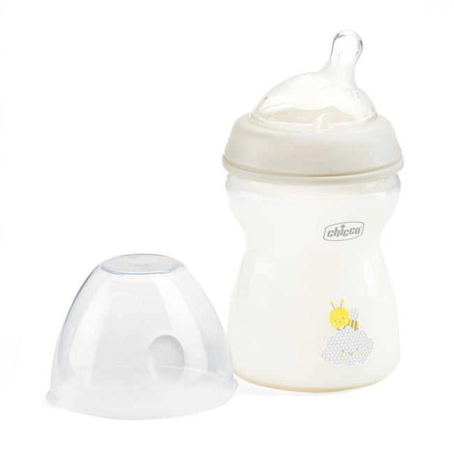 Chicco NaturalFeeling butelka plastikowa ze smoczkiem silikonowym przepływ średni 2m+ 250ml