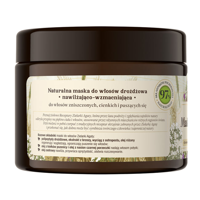 Receptury Zielarki Maska drożdżowa do włosów zniszczonych cienkich i puszących się 300ml