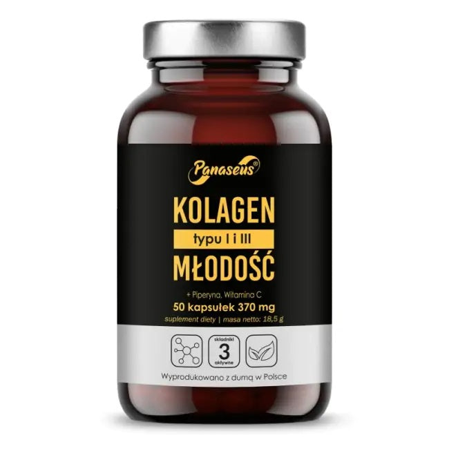 Panaseus Kolagen Młodość suplement diety 50 kapsułek