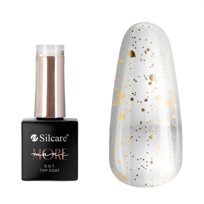 Silcare maniMORE DOT top coat do paznokci Gold 10g