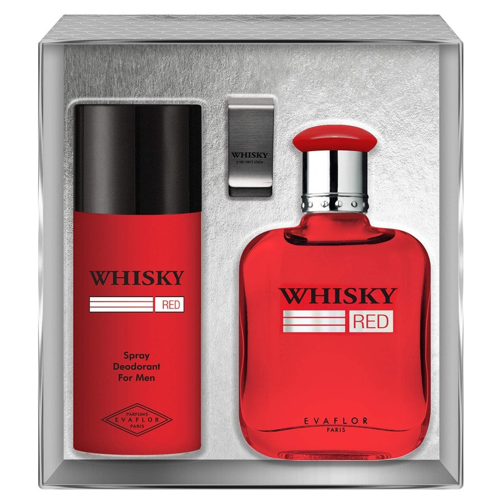 evaflor whisky red woda toaletowa 100 ml   zestaw 