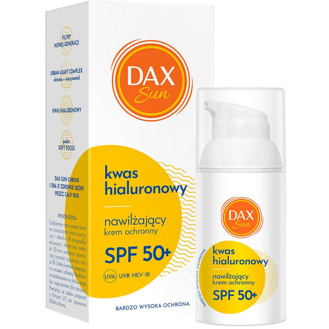 Dax Sun Nawilżający krem ochronny z kwasem hialuronowym SPF50+ 30ml