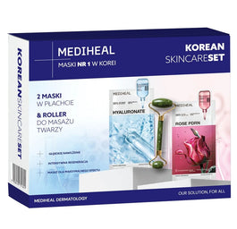 Mediheal Korean Skincare Set zestaw maski w płachcie 2x24ml + roller do masażu twarzy