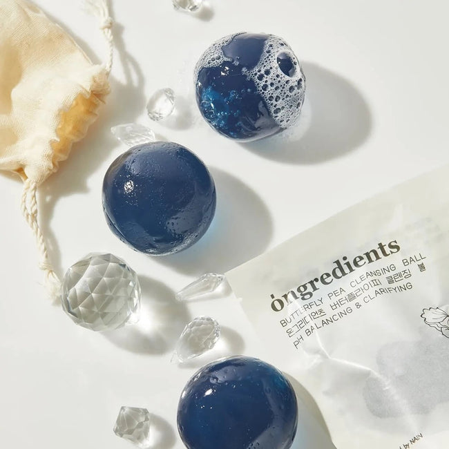 Ongredients Butterfly Pea Cleansing Ball żelowa kula do mycia twarzy i ciała 110g