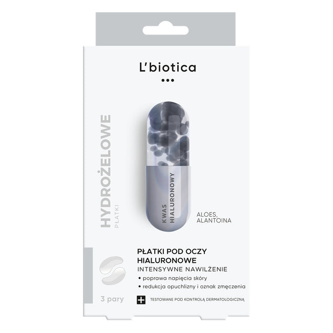L'biotica Płatki pod oczy intensywnie nawilżające 3 pary
