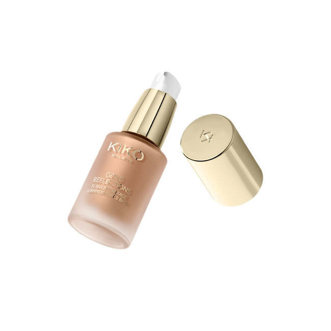 KIKO Milano Gold Reflections Flawless Mirage Luminous Face Base nawilżająco-rozświetlająca baza pod makijaż 02 Sun-Kissed Bronze 15ml