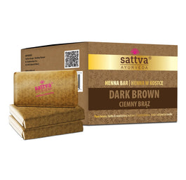 Sattva Ayurveda Henna Bar henna w kostce Dark Brown 3x80g