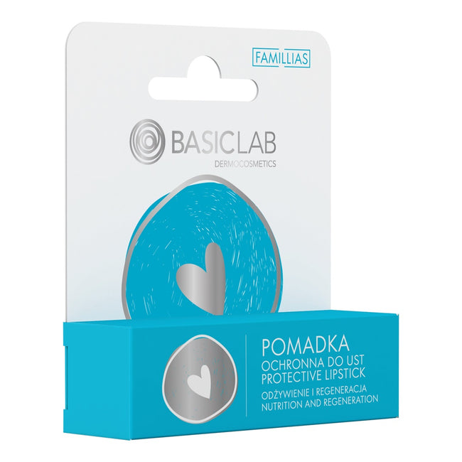 BasicLab Famillias pomadka ochronna do ust odżywienie i regeneracja 4g