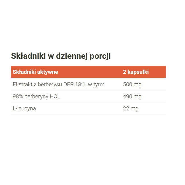 Aura Herbals Berberyna 490mg suplement diety 60 kapsułek