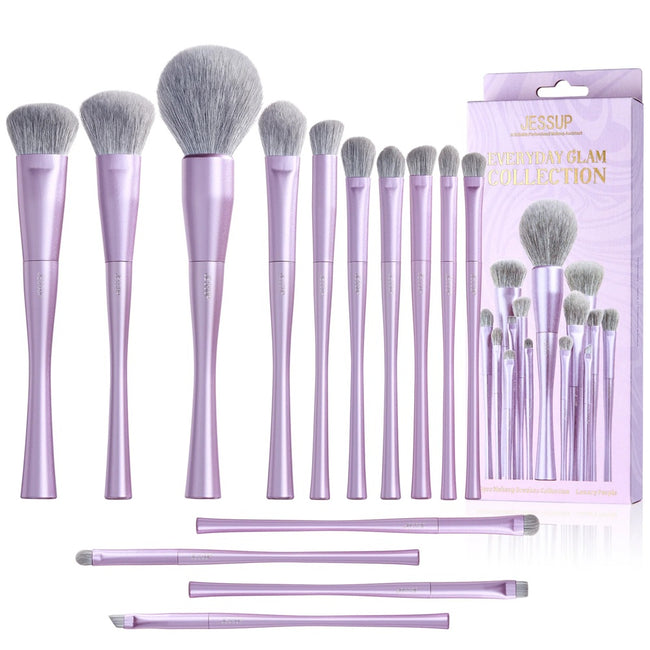 JESSUP Luxury Purple Makeup Brush zestaw pędzli do makijażu T512 14szt.