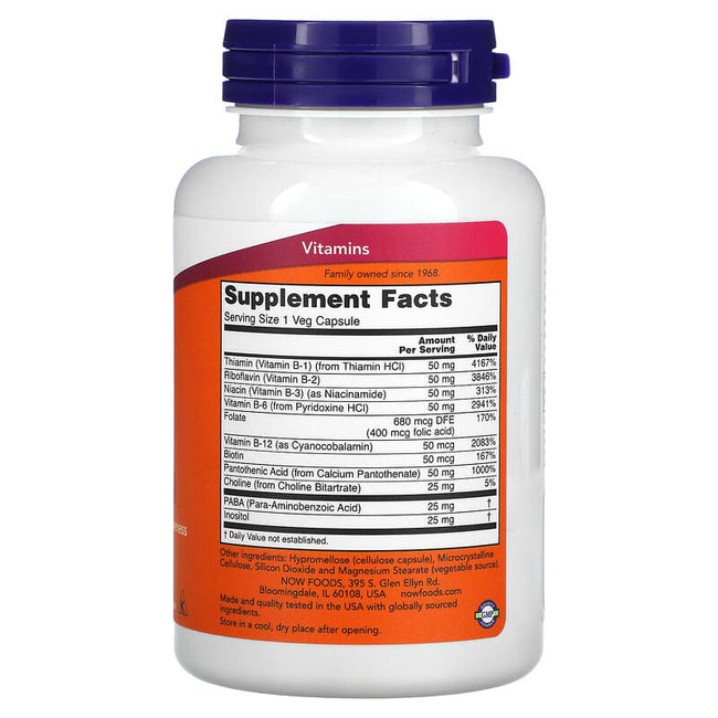Now Foods Witamin B-50 suplement diety 100 kapsułek