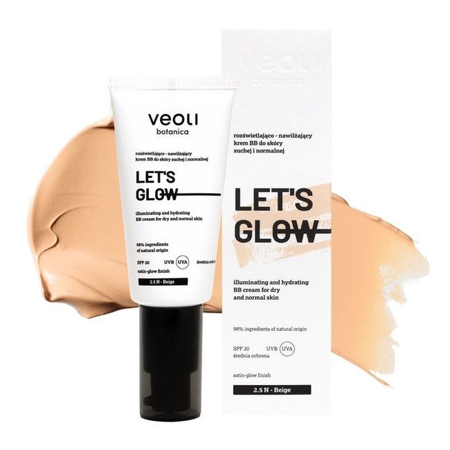Veoli Botanica Let's Glow rozświetlająco-nawilżający krem BB do skóry suchej i normalnej