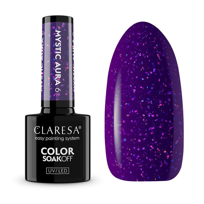 Claresa Color Soak Off UV/LED Mystic Aura lakier hybrydowy