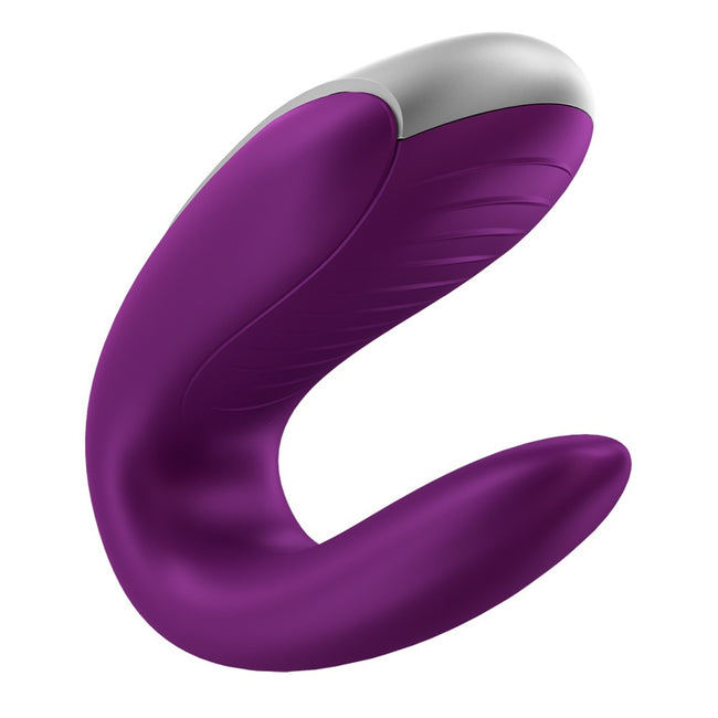 Satisfyer Double Fun Partner Vibrator wibrator dla par sterowany aplikacją Violet