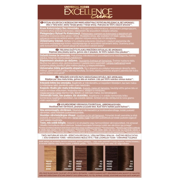 L'Oreal Paris Universal Nudes Excellence Creme pielęgnacyjny krem koloryzujący
