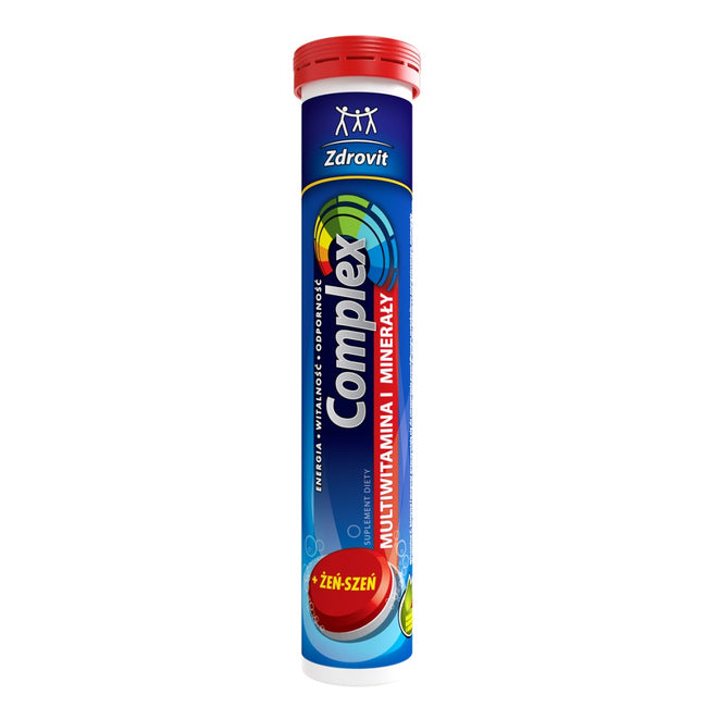 Zdrovit Complex Multiwitamina i Minerały + żeń-szeń suplement diety 24 tabletki musujące