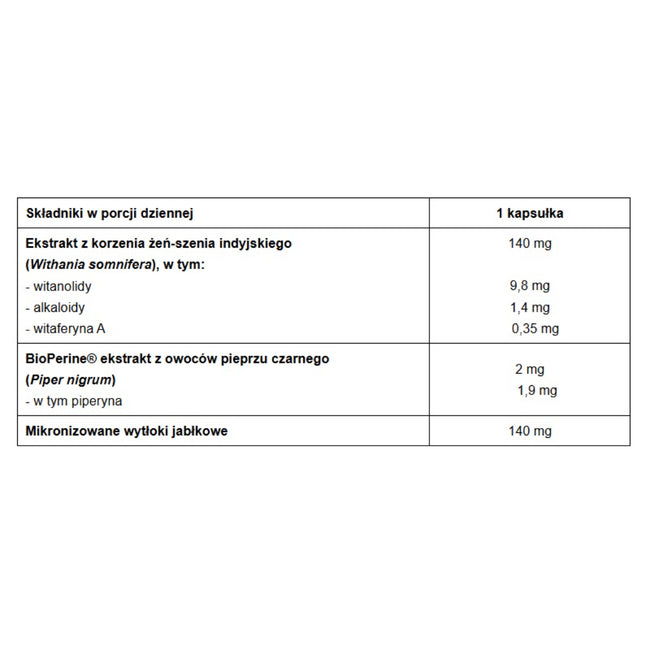 Pharmovit Ashwagandha + BioPerine suplement diety 180 kapsułek