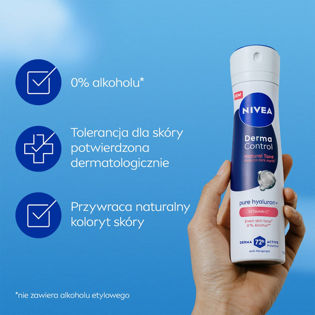 Nivea Derma Control Natural Tone antyperspirant spray 150ml