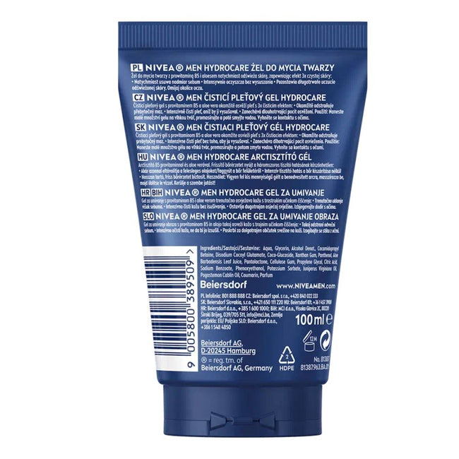 Nivea Men Hydrocare żel do mycia twarzy 100ml